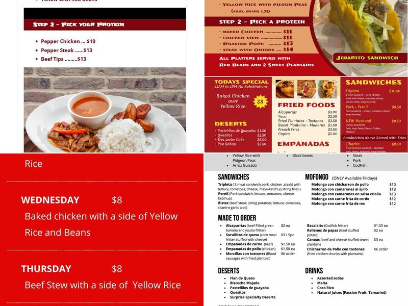 Taino Restaurant Menu