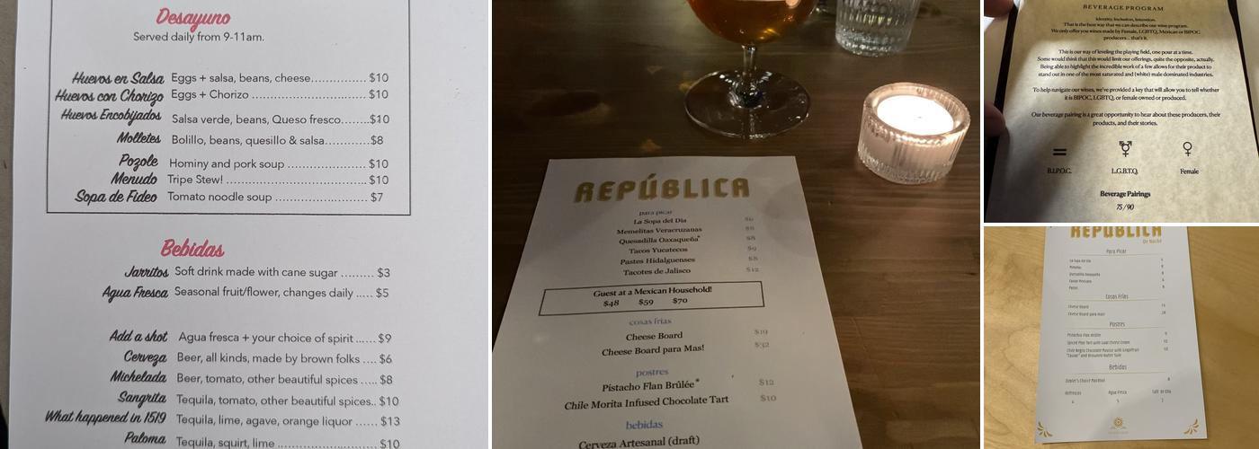 República Menu