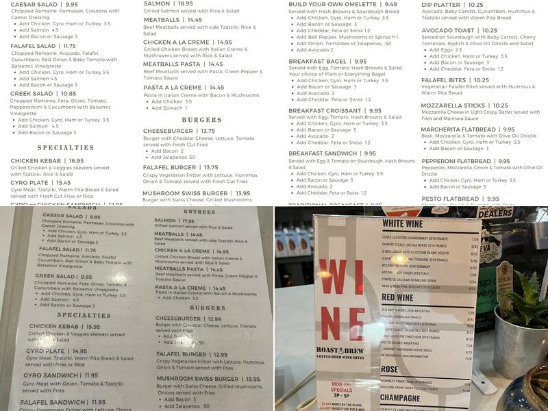 Roast & Brew Menu