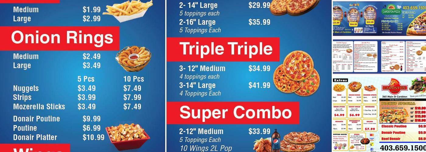 Cardston Pizza & Donairs Menu