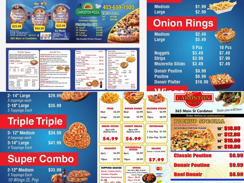Cardston Pizza & Donairs Menu