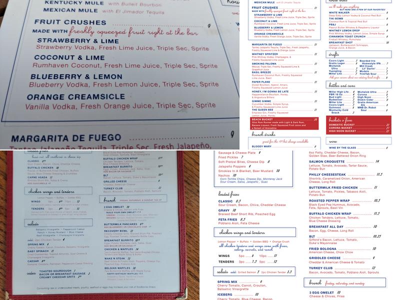 Bottle Cap Menu
