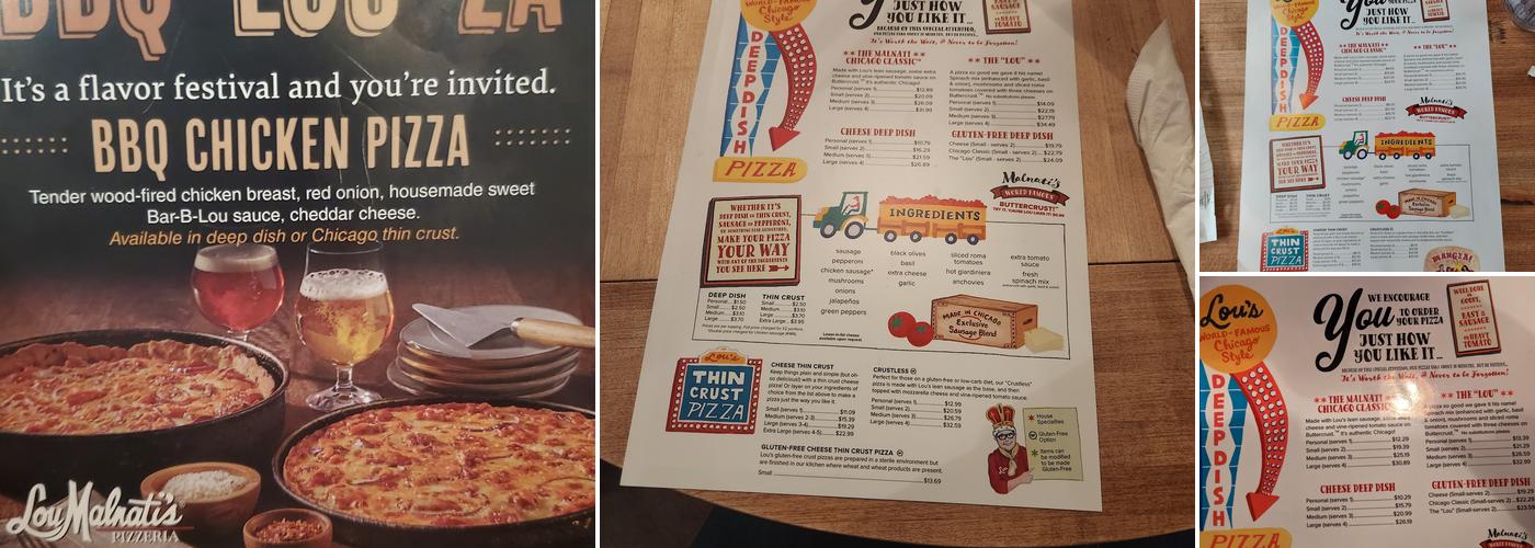 Oakbrook, IL - Lou Malnati's Pizzeria Menu