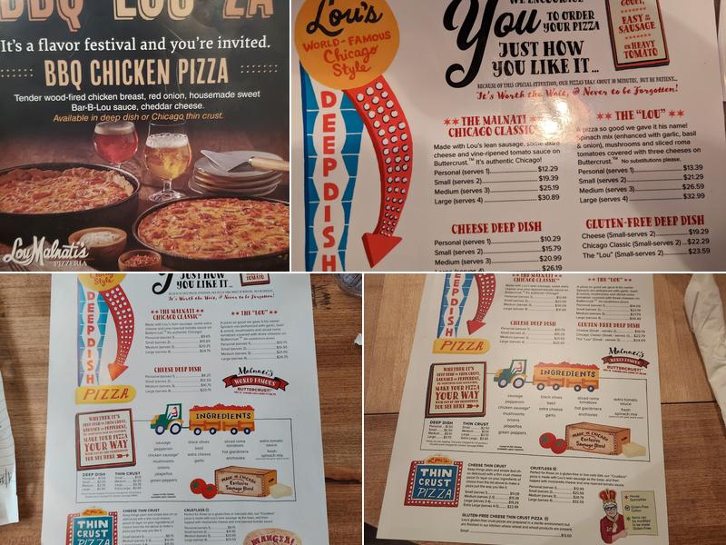 Oakbrook, IL - Lou Malnati's Pizzeria Menu