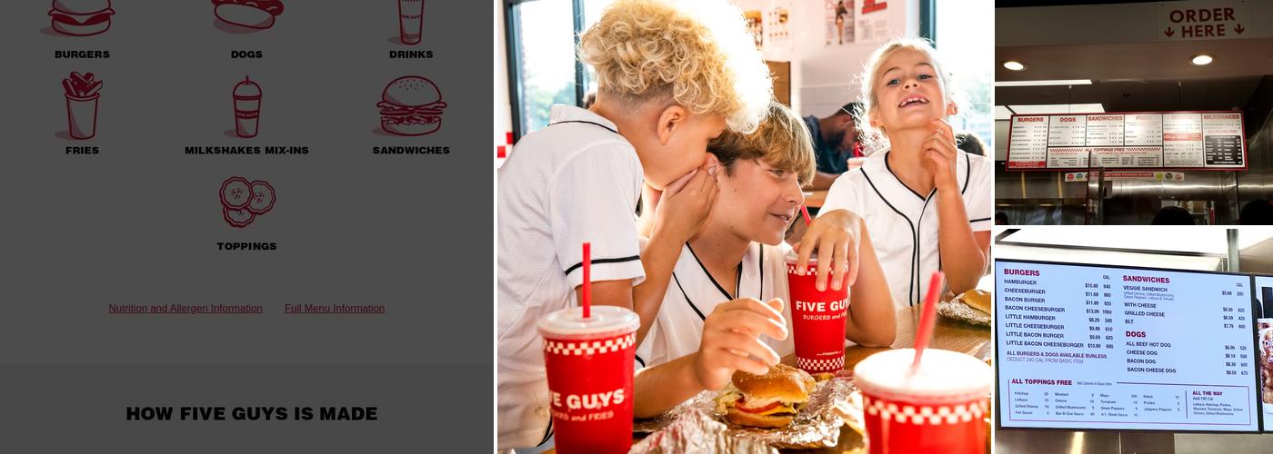 Five Guys Menu