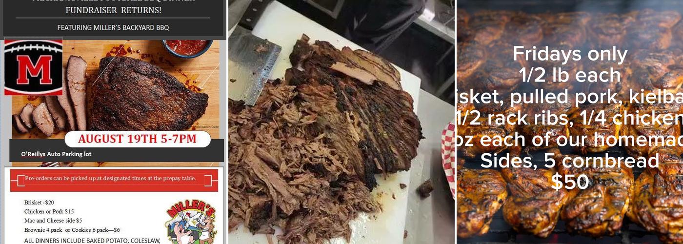 Miller's Backyard BBQ llc Menu