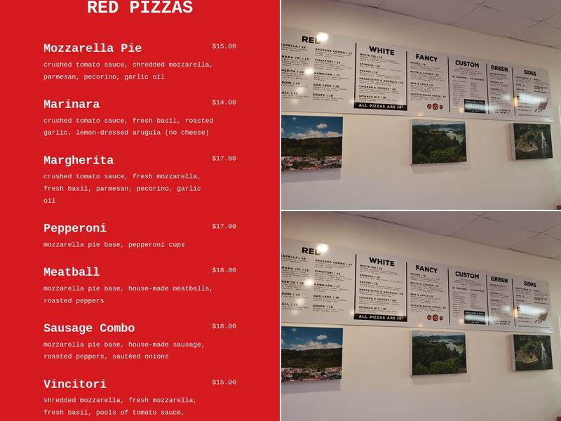 Mr. Pizza Menu