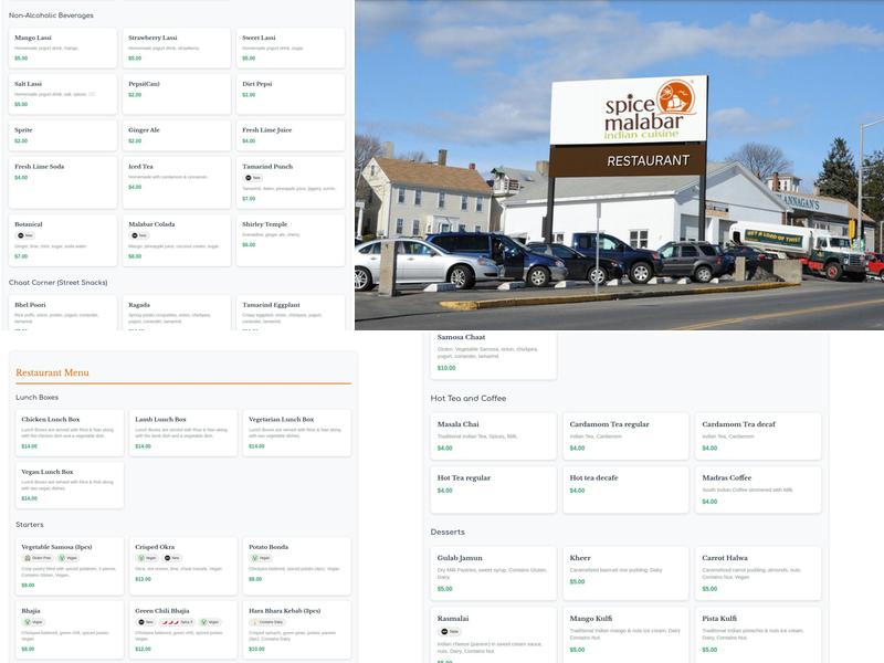 Spice Malabar Menu
