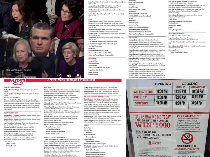 Arby's Menu