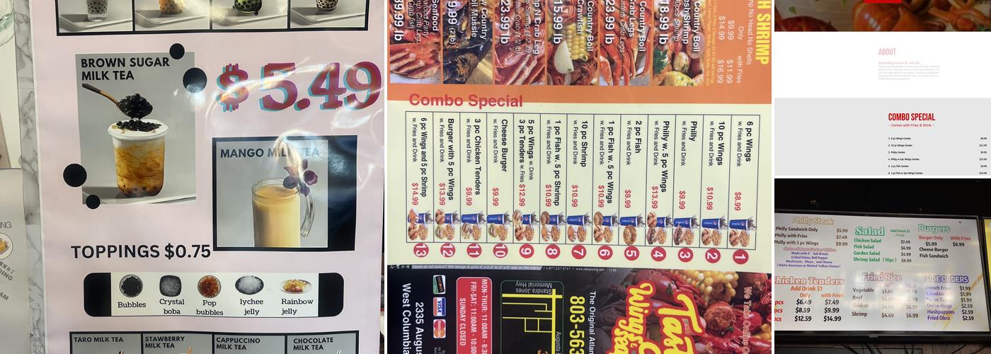 Tasty Wings & Seafood - West Columbia Menu