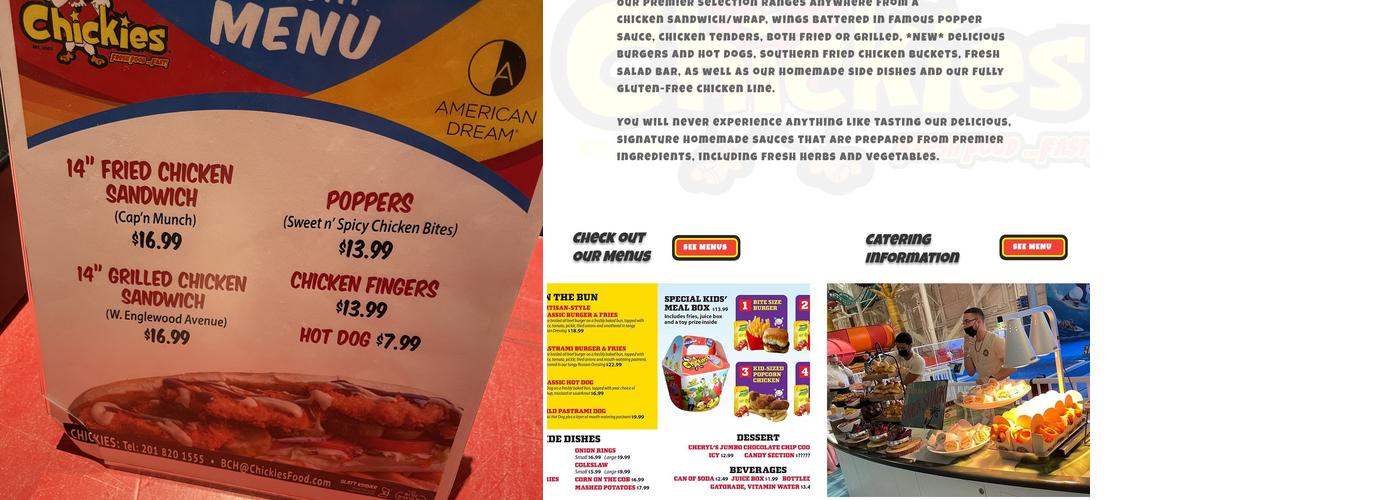 Chickies Menu