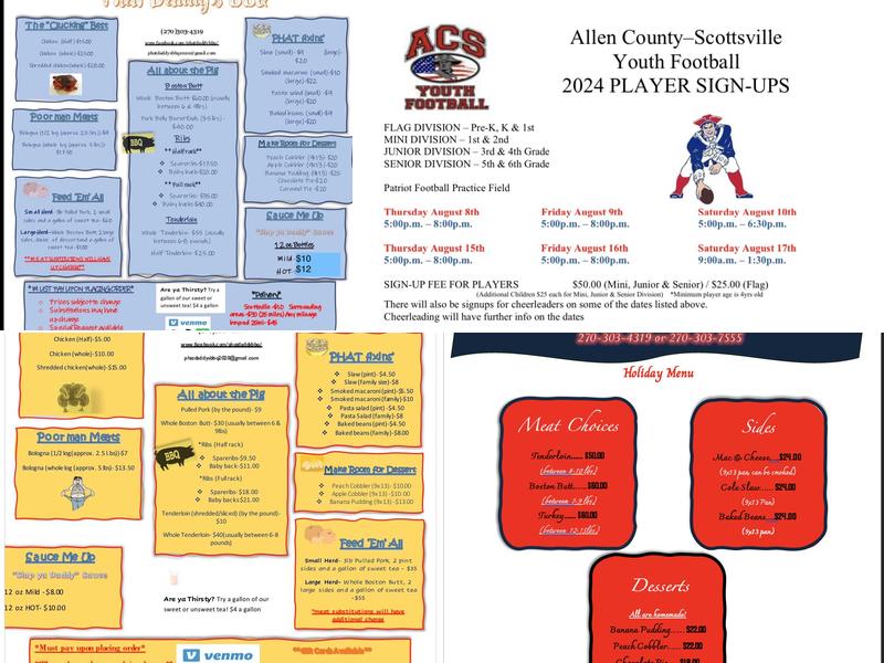 Phat Daddy’s BBQ Menu