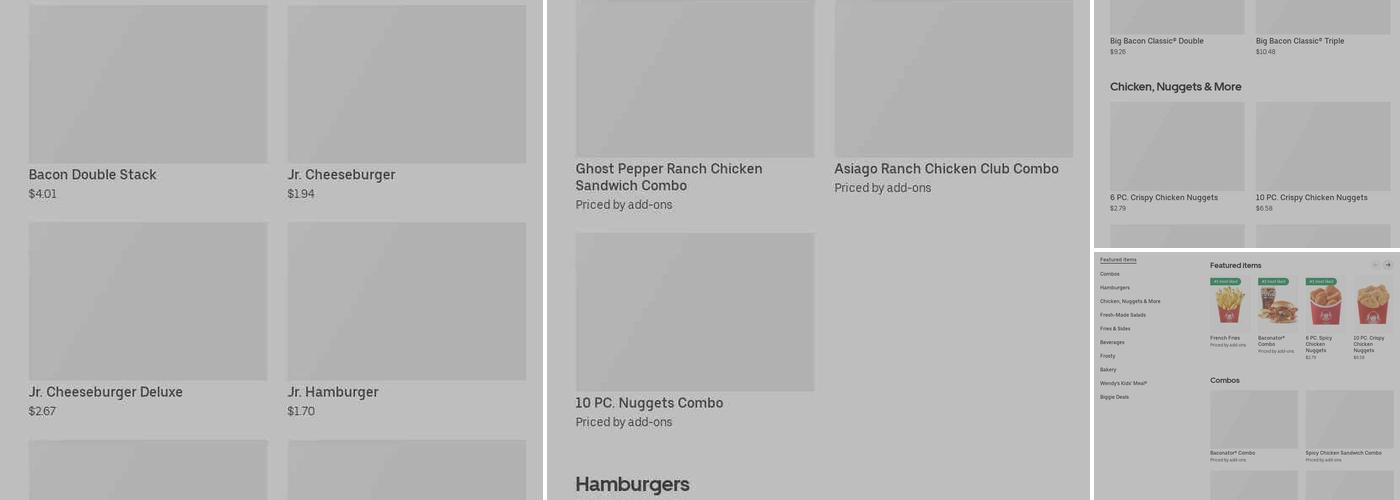 Wendy's Menu