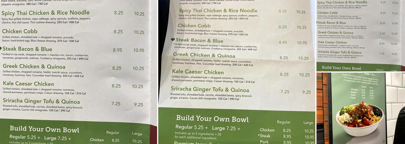 CoreLife Eatery Menu