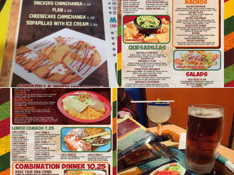 Casa-Amigos Mexican Restaurant Menu