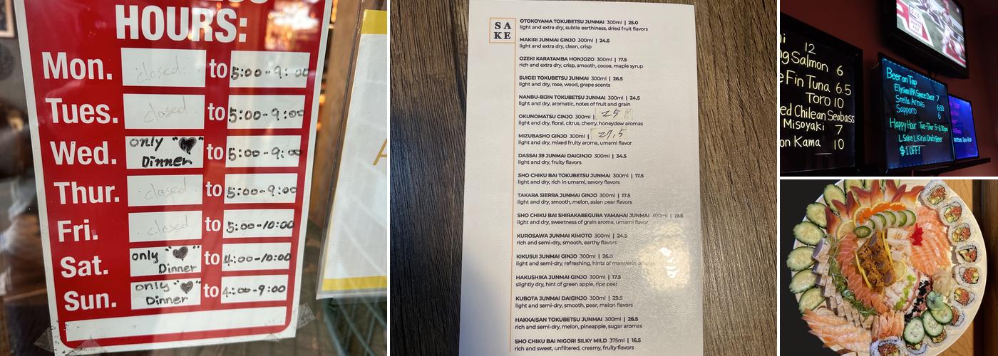 Aoki Sushi & Grill Menu