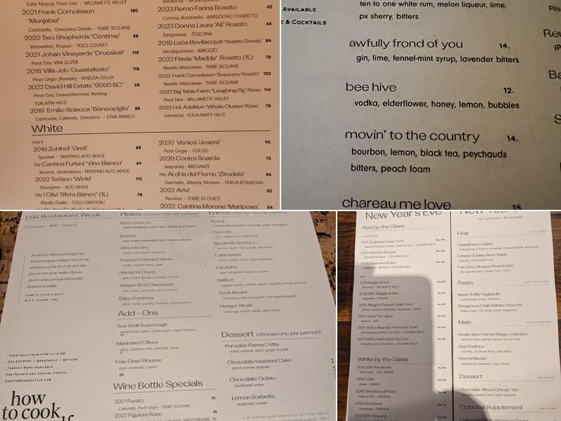 How To Cook A Wolf Menu