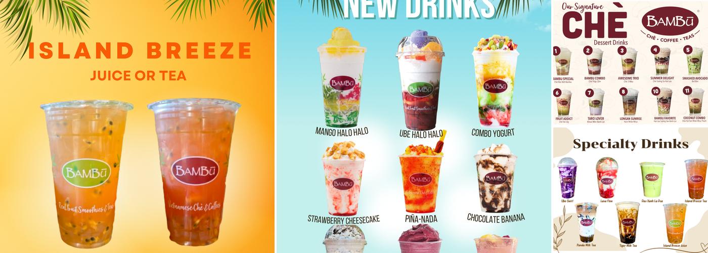 BAMBŪ Desserts & Drinks Menu