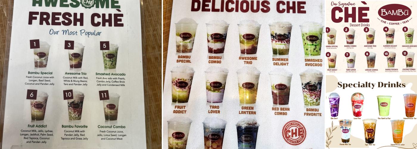 BAMBŪ Desserts & Drinks Menu