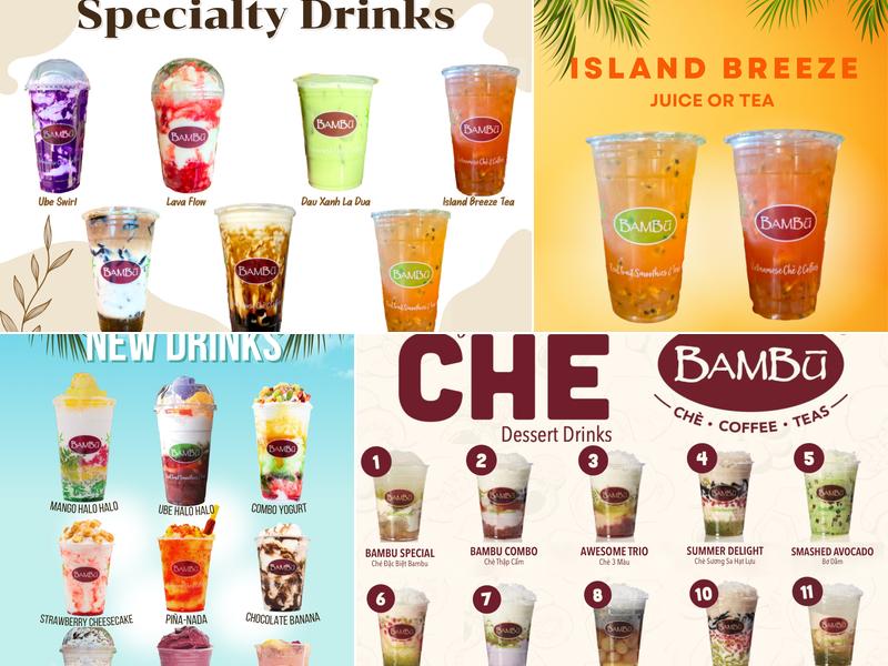 BAMBŪ Desserts & Drinks Menu