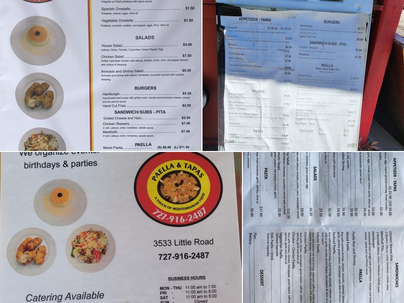 Paella & Tapas Menu