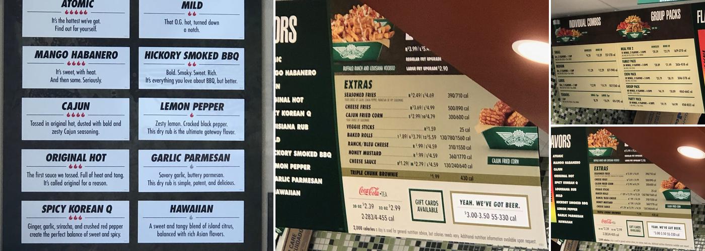 Wingstop Menu