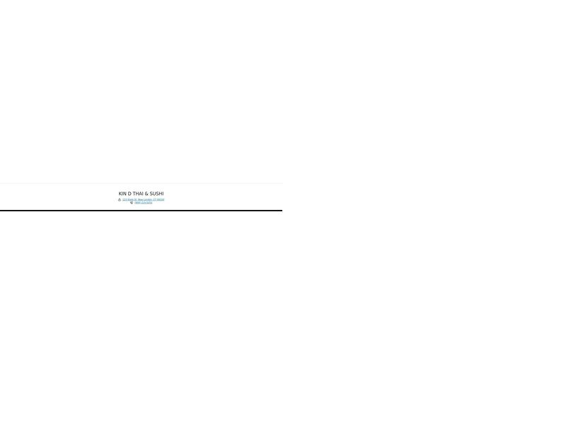 Kin D Thai & Sushi Menu