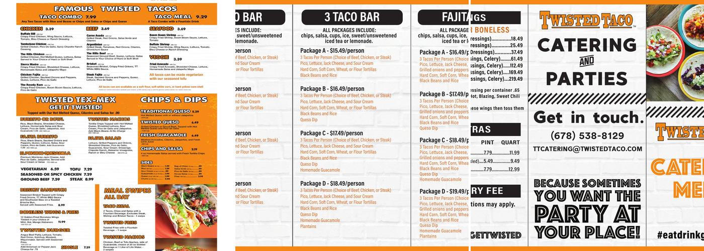Twisted Taco Menu
