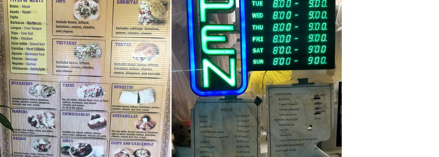 Don Julio Taqueria Menu