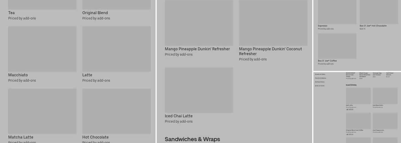 Dunkin' Menu