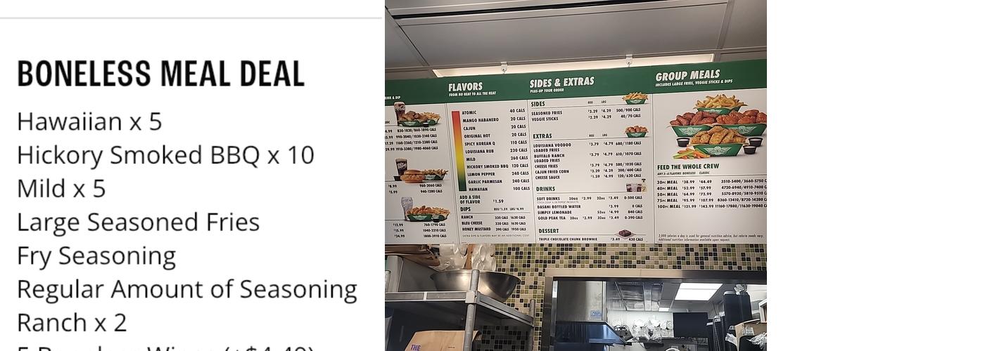 Wingstop Menu