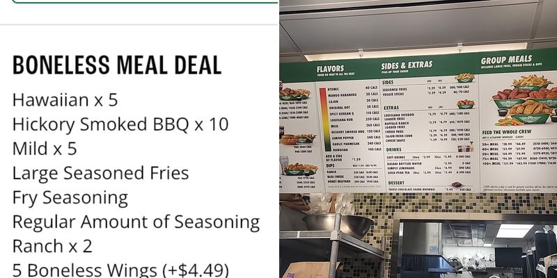Wingstop Menu