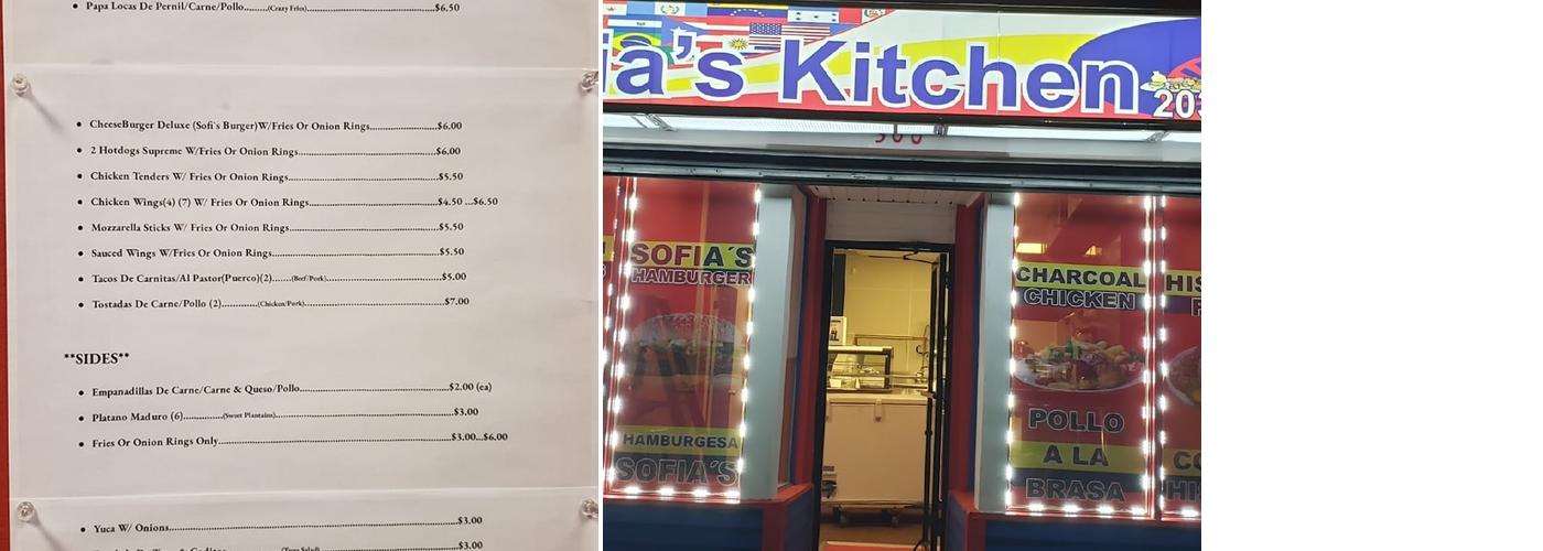 Sofia's kitchen Menu