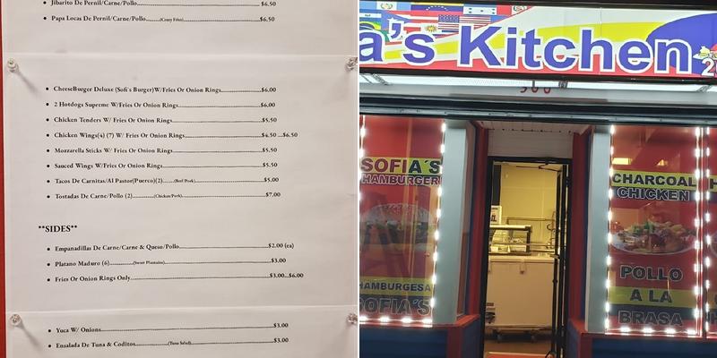 Sofia's kitchen Menu