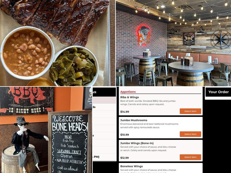 Bone Heads BBQ Saline Menu