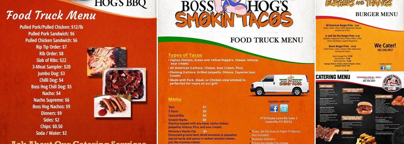 Boss Hog's Bbq Menu