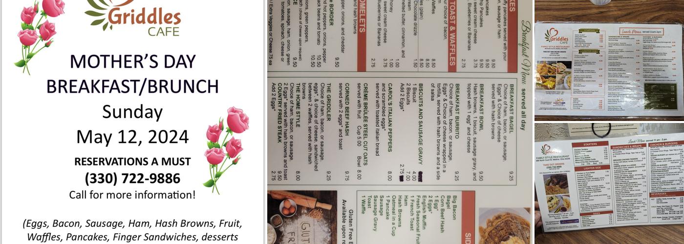 Griddle's Cafe Menu