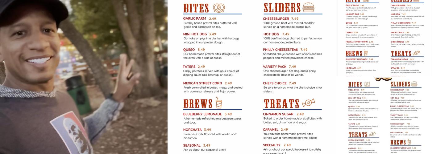 Bites & Brews Menu