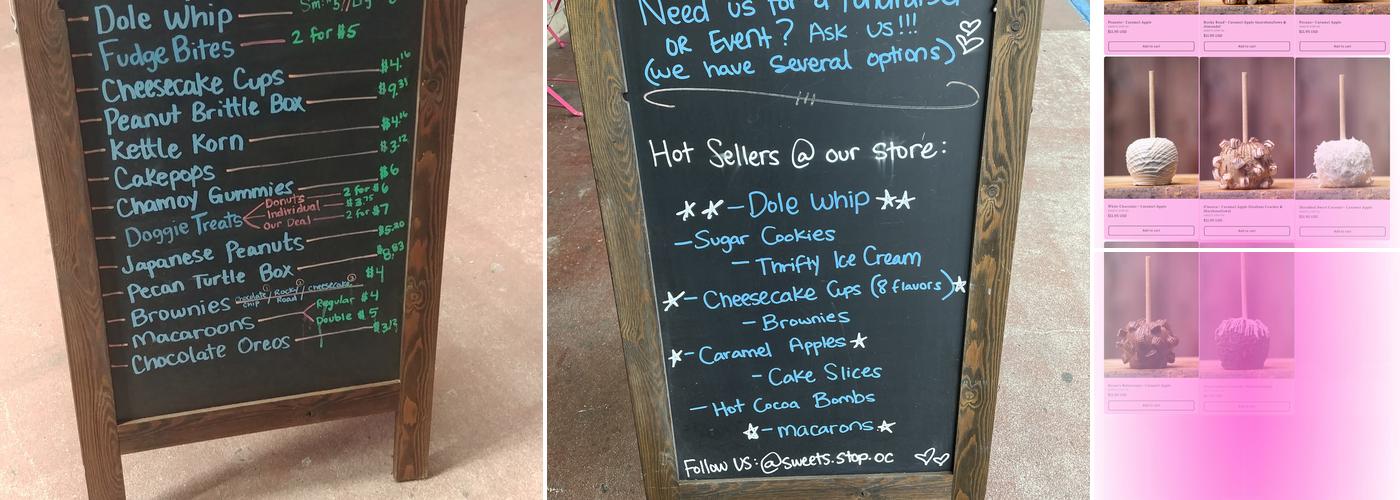 SweetsStop Menu