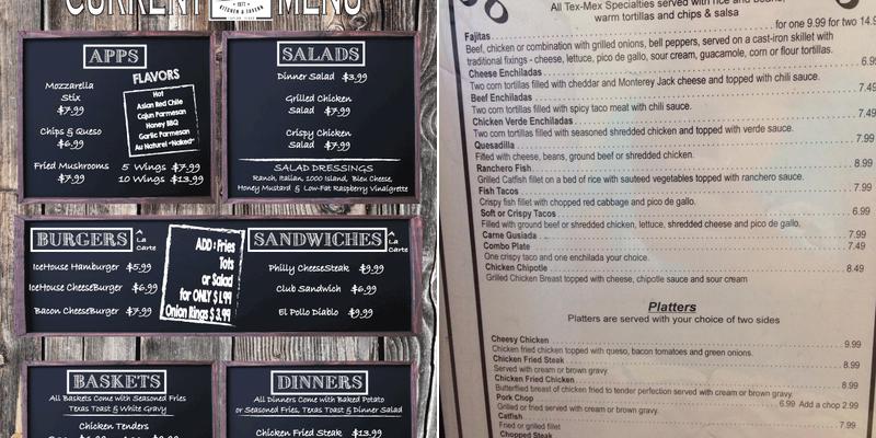 Lucy's Kitchen #2 Menu