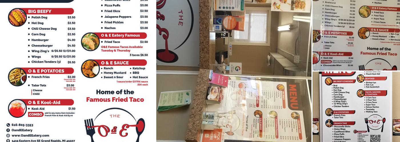 The O & E Eatery Menu