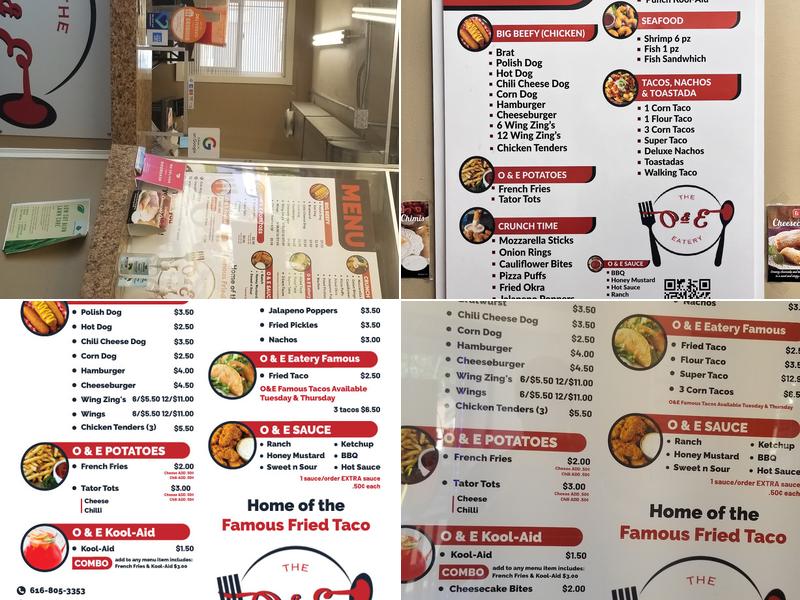 The O & E Eatery Menu