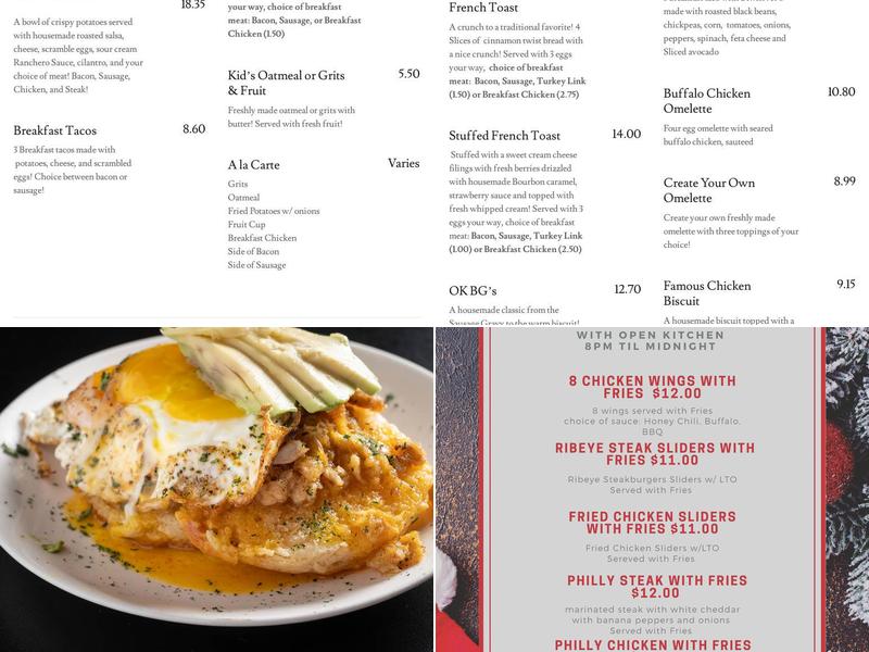 Open Kitchen Restuarant Menu