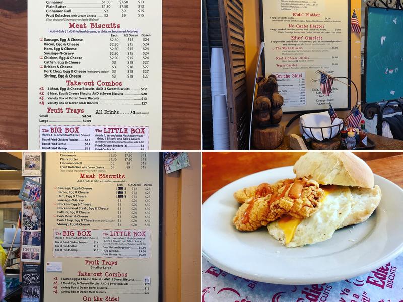 Edie's Biscuits Menu