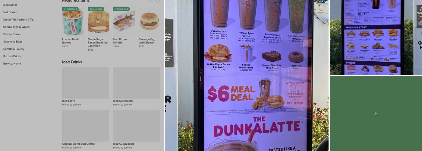 Dunkin' Menu