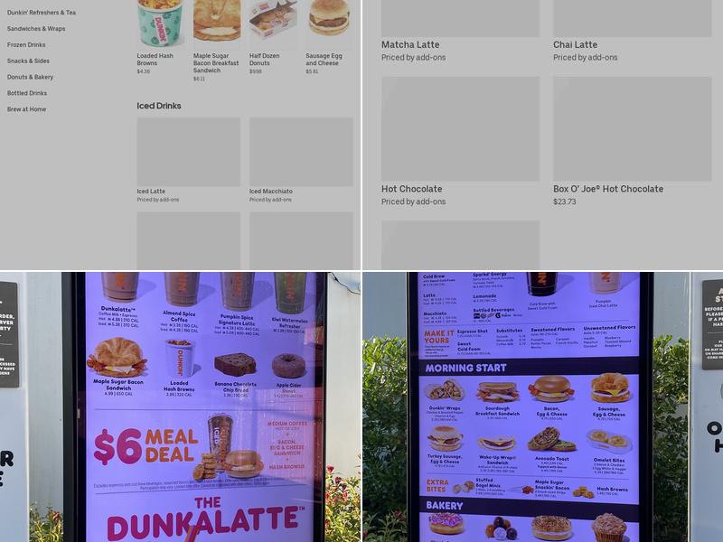 Dunkin' Menu