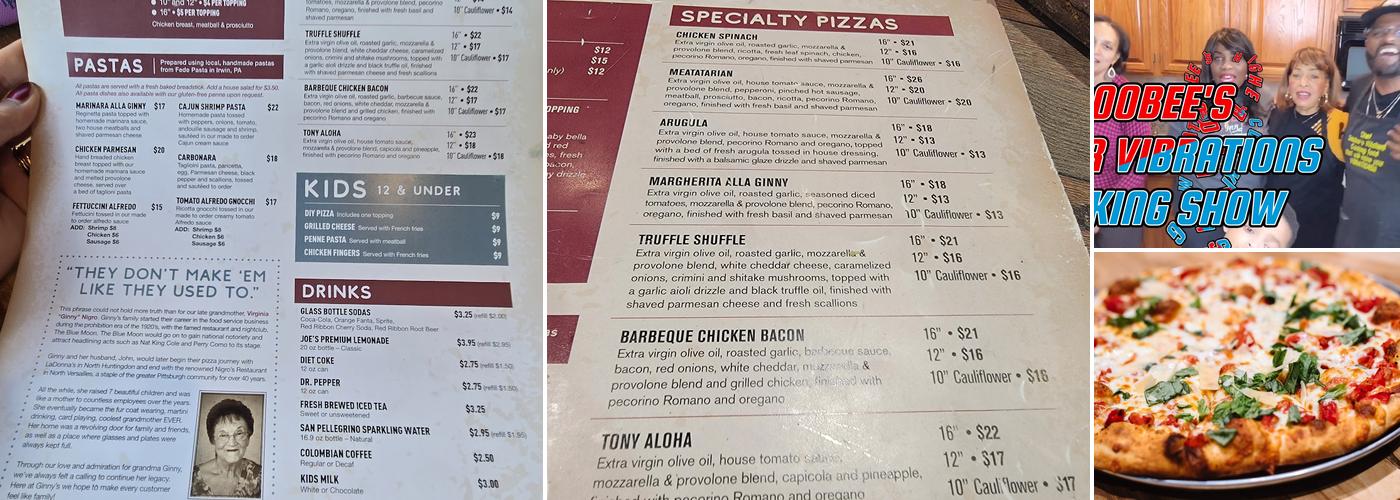 Ginny's Neighborhood Pizza Joint Menu