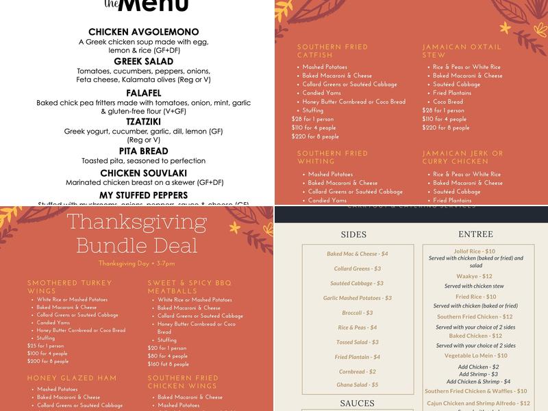 Kiki's Kitchen Menu