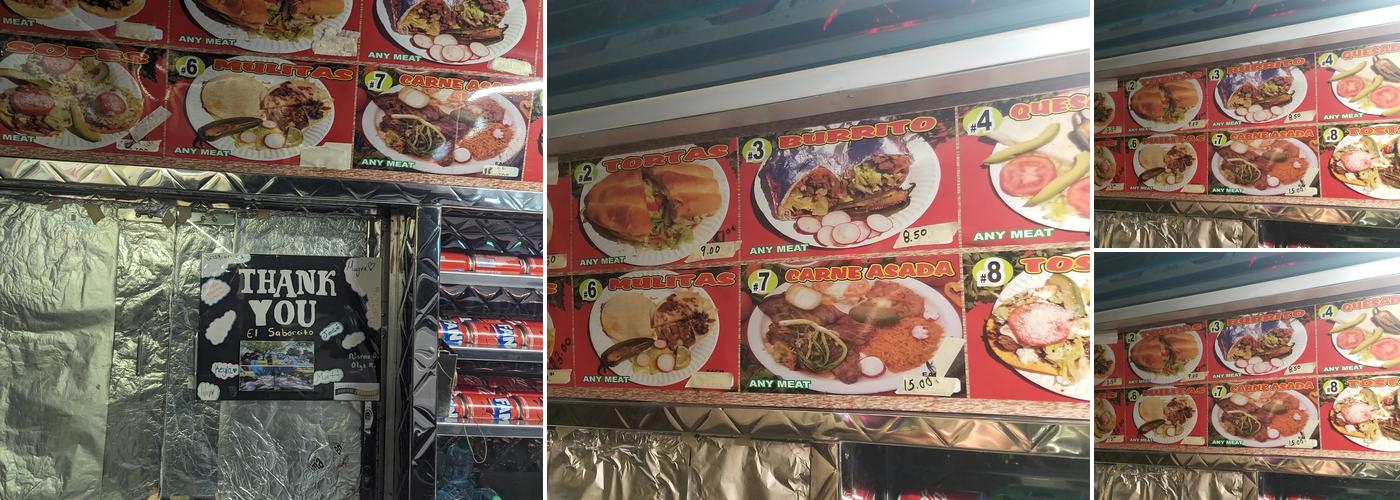 el Saborcito Menu