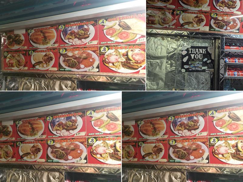el Saborcito Menu